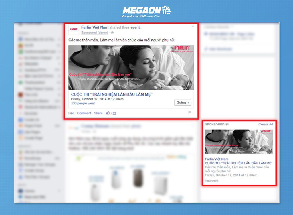 Hình thức quảng cáo event responsive trên facebook