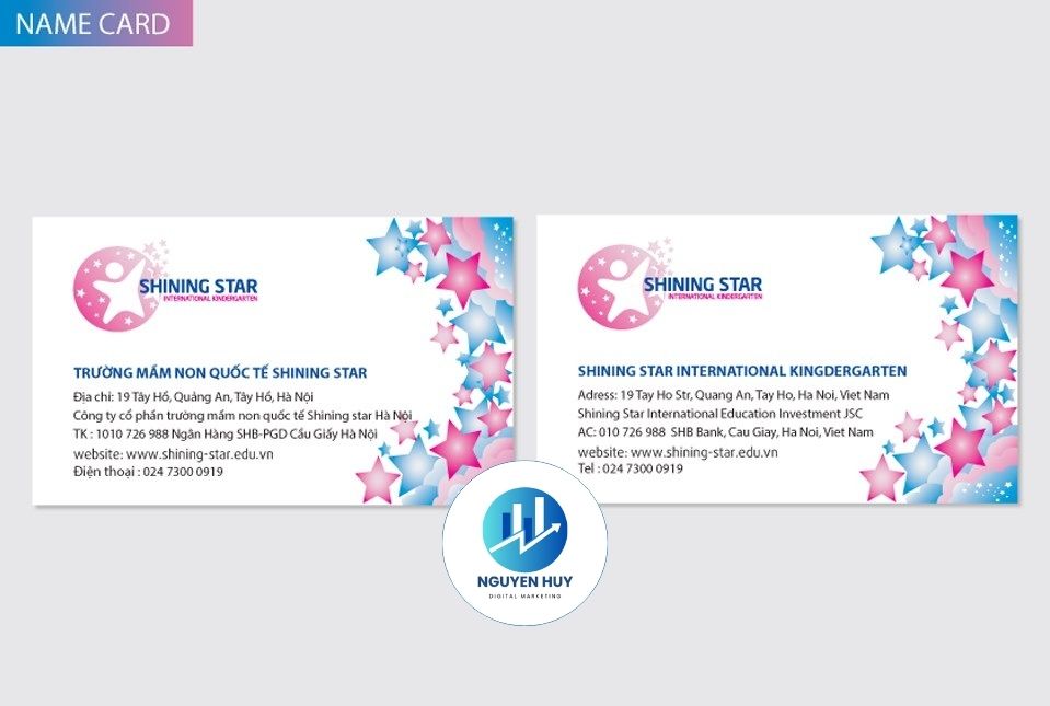 Thiết kế bộ nhận diện trường mầm non quốc tế shining-star