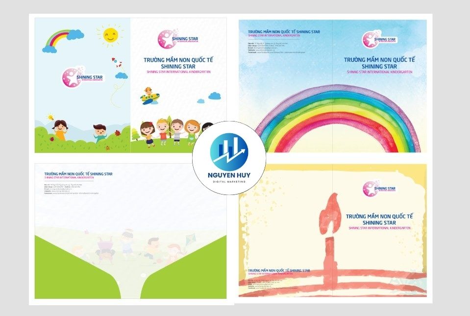 Thiết kế bộ nhận diện trường mầm non quốc tế shining-star