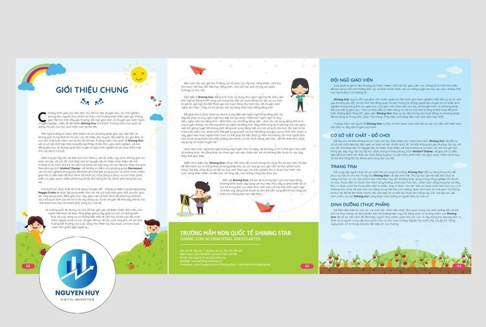 Thiết kế bộ nhận diện trường mầm non quốc tế shining-star