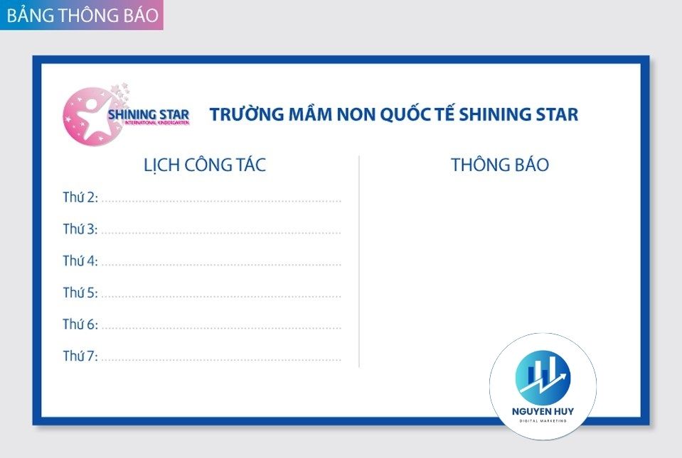Thiết kế bộ nhận diện trường mầm non quốc tế shining-star