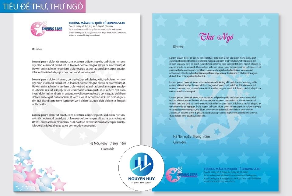 Thiết kế bộ nhận diện trường mầm non quốc tế shining-star