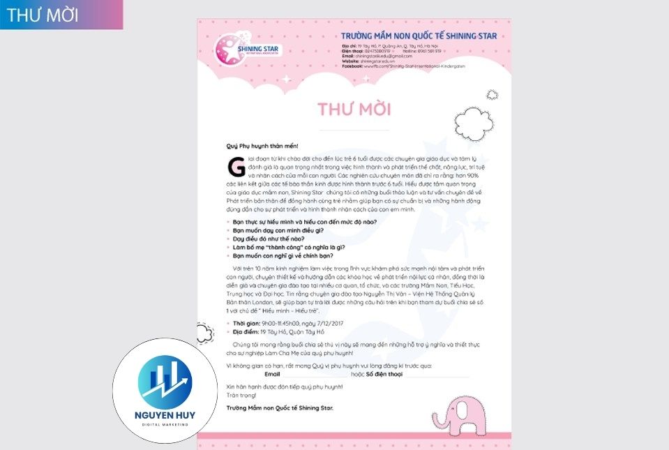 Thiết kế bộ nhận diện trường mầm non quốc tế shining-star