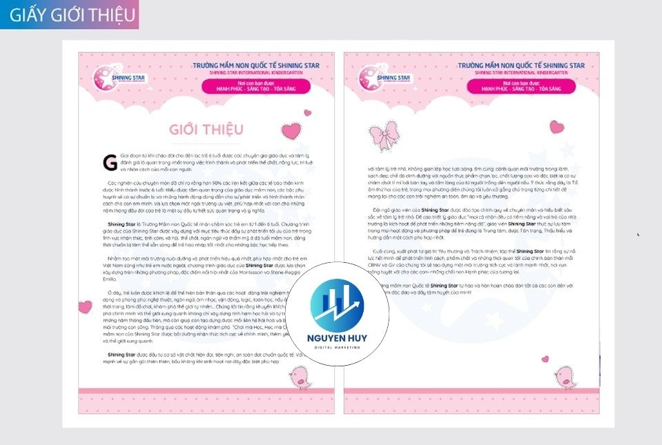 Thiết kế bộ nhận diện trường mầm non quốc tế shining-star